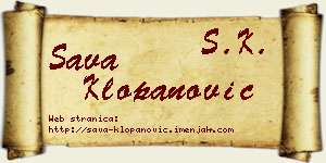 Sava Klopanović vizit kartica